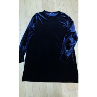 ザラ(ZARA)のZARAbasicストレッチベロアワンピース🎵ゆうさま(ミニワンピース)