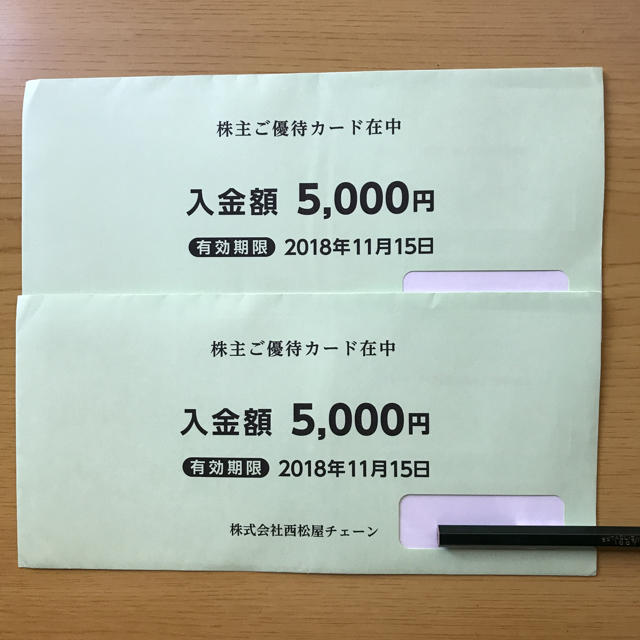 西松屋(ニシマツヤ)の西松屋 株主優待カード 10,000円分 チケットの優待券/割引券(ショッピング)の商品写真