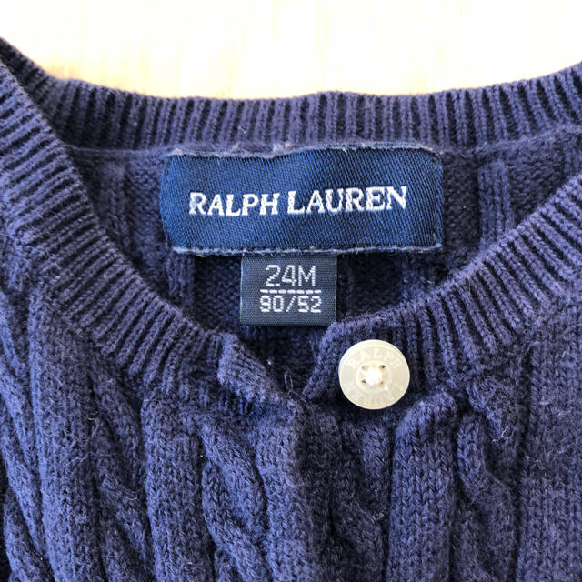 Ralph Lauren(ラルフローレン)の紺色ラルフローレン カーディガン キッズ/ベビー/マタニティのキッズ服女の子用(90cm~)(カーディガン)の商品写真