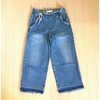 ザラキッズ(ZARA KIDS)の値下げしました！ZARA girls ワイドデニムパンツ 130cm(パンツ/スパッツ)