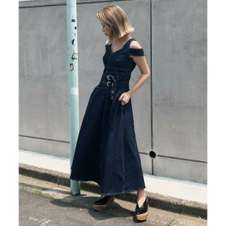 アメリヴィンテージ(Ameri VINTAGE)のAMERI WIDE BELT DOCKING DRESS(ロングワンピース/マキシワンピース)