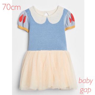 ベビーギャップ(babyGAP)の大人気♡ 新品 babygap 白雪姫 ニットワンピース♡ 6-12m 70(ワンピース)