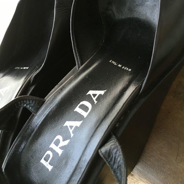 PRADA(プラダ)の◇プラダ（PRADA）プラットフォームサンダル・ミュール36.5 レディースの靴/シューズ(ハイヒール/パンプス)の商品写真