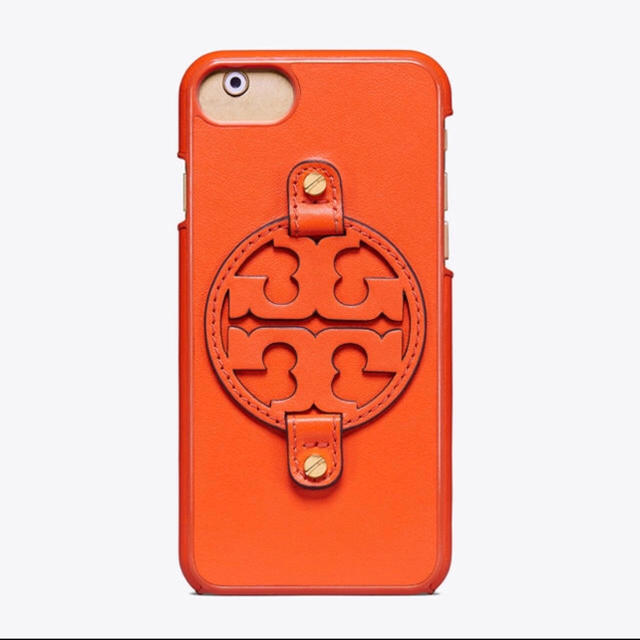 Tory Burch(トリーバーチ)のTORY BURCH IPHONE8ケース レザー オレンジ スマホ/家電/カメラのスマホアクセサリー(iPhoneケース)の商品写真