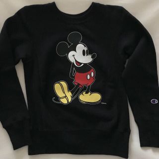 レア BEAMS BOY x Champion x Disney トレーナー 黒