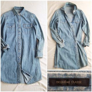 ドゥーズィエムクラス(DEUXIEME CLASSE)の専用★ドゥーズィエムクラス 2wayダンガリー デニムワンピ  カシュクール (ひざ丈ワンピース)