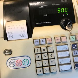 カシオ(CASIO)のカシオ電子レジスター TE-M80  中古(店舗用品)