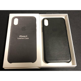 アップル(Apple)の特価 iPhoneX Leather Case MQTD2FE/A Black(iPhoneケース)