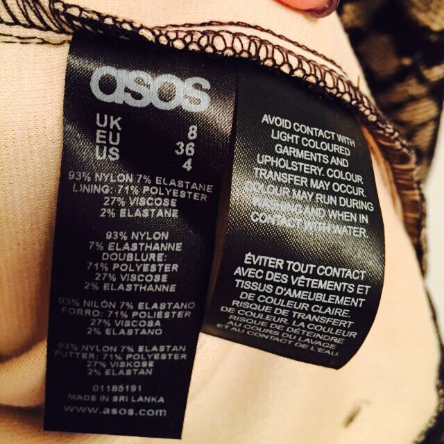 asos(エイソス)のasos レースワンピ レディースのワンピース(ひざ丈ワンピース)の商品写真