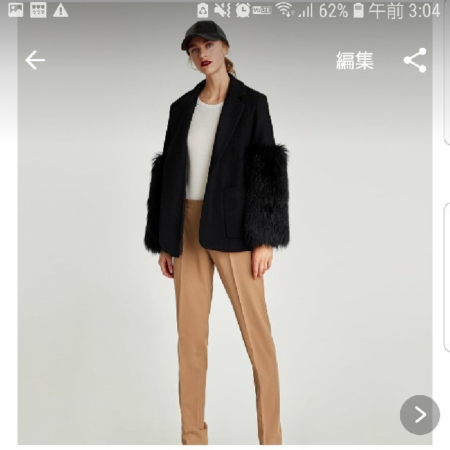 ZARA(ザラ)のZARAファーコートジャケットアウター レディースのジャケット/アウター(毛皮/ファーコート)の商品写真