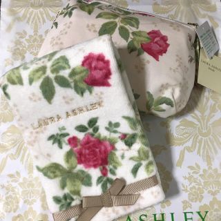 ローラアシュレイ(LAURA ASHLEY)のローラアシュレイ マイバッグ  Mサイズとウオッシュタオル2点まとめ売り(エコバッグ)