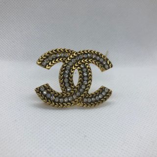 シャネル(CHANEL)のCHANEL ラインストーン ブローチ(ブローチ/コサージュ)