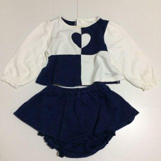 クレージュ(Courreges)のcourriges courreges クレージュセットアップ90女の子ベビー服(ワンピース)