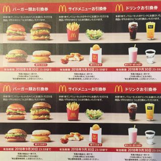 マクドナルド(マクドナルド)のマクドナルド 株主優待 2セット(フード/ドリンク券)