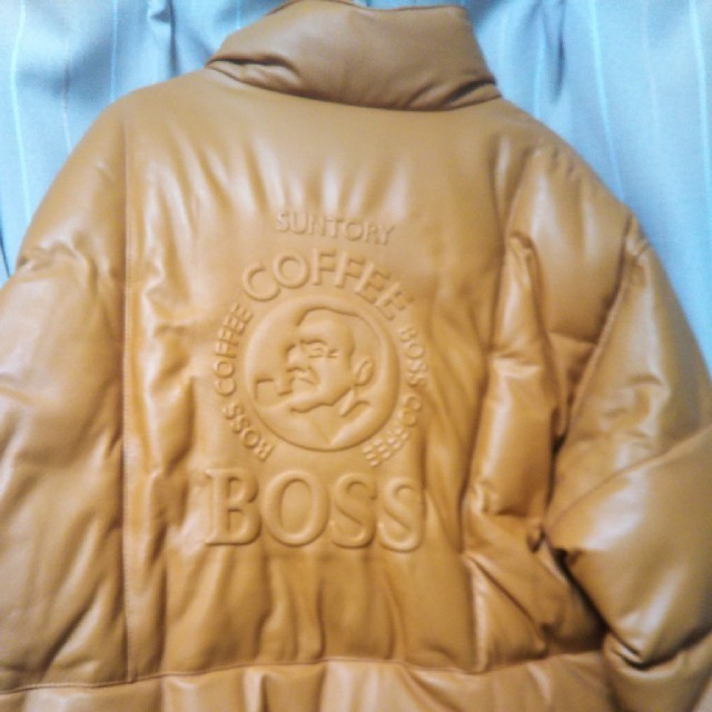 非売品 美品 BOSS ボス 10周年記念 限定 レザー ダウン ジャケット M