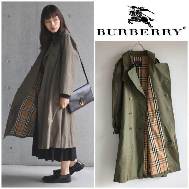 BURBERRY - 希少 英国製ビンテージ バーバリー コットンギャバ