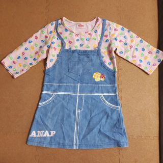 アナップ(ANAP)のワンピース　ANAP　　キノコ柄　100(90)(ワンピース)