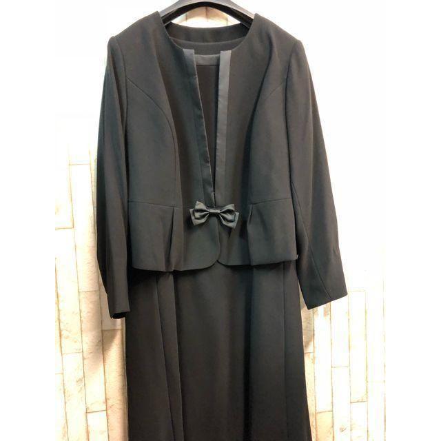 新品☆26号5L♪ブラックフォーマルのアンサンブル♪喪服☆s466 レディースのフォーマル/ドレス(礼服/喪服)の商品写真