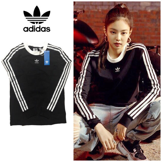 adidas(アディダス)のadidas originals スリーストライプ ロングスリーブ Tシャツ新品 レディースのトップス(Tシャツ(長袖/七分))の商品写真