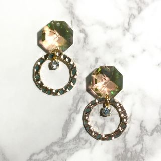 スワロフスキー(SWAROVSKI)の【Swarovski 】リング×ビジュー✧レアカラー✧ピアス&イヤリング (ピアス)