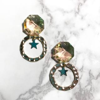 スワロフスキー(SWAROVSKI)の【Swarovski】リング×スター✩レアカラー✩ピアス&イヤリング (ピアス)