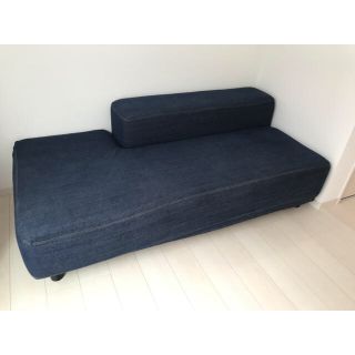 MUJI (無印良品) ソファ/ソファベッド(ブルー・ネイビー/青色系)の MUJI (無印良品) ソファ/ソファベッド(ブルー・ネイビー/青色系)の