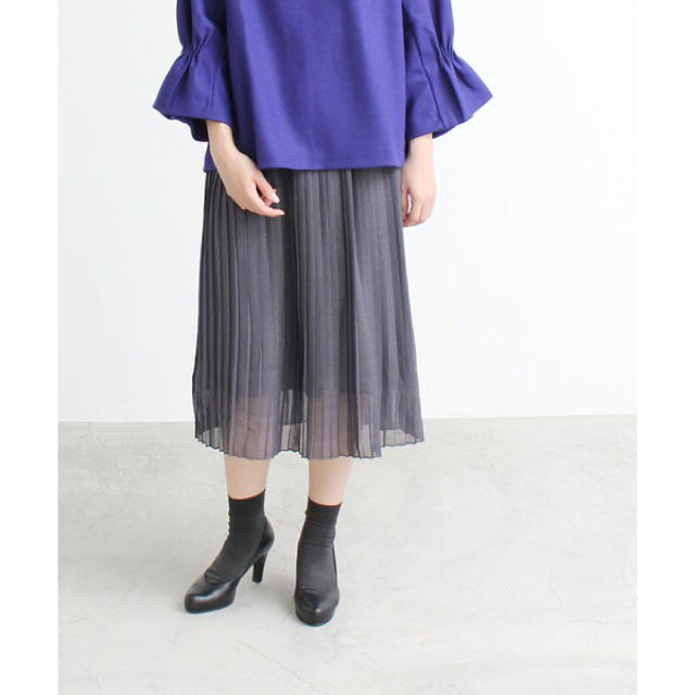 note et silence(ノートエシロンス)の美品♡So 1:1＊ゴールドラメプリーツスカート レディースのスカート(ロングスカート)の商品写真