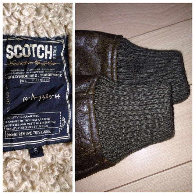 SCOTCH & SODA(スコッチアンドソーダ)のスコッチアンドソーダ  M相当 訳あり メンズのジャケット/アウター(レザージャケット)の商品写真