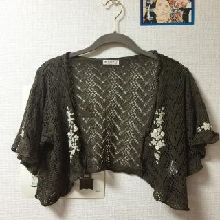 アクシーズファム(axes femme)のaxes 薔薇刺繍透かし編みカーディガン(カーディガン)