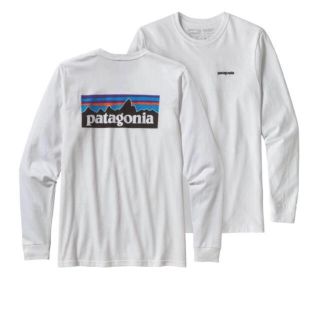 パタゴニア(patagonia)のパタゴニア ロンt m ホワイト patagonia ロゴ ロンt(Tシャツ/カットソー(七分/長袖))