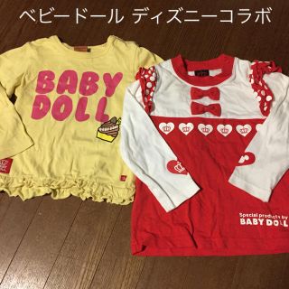 ベビードール(BABYDOLL)の値下げベビードール セット 長袖 Tシャツ ロンT 90 ディズニーコラボ(Tシャツ/カットソー)