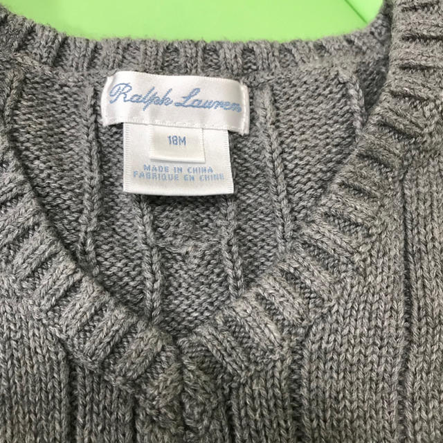 Ralph Lauren(ラルフローレン)のラルフローレン ニットベスト キッズ/ベビー/マタニティのベビー服(~85cm)(ニット/セーター)の商品写真