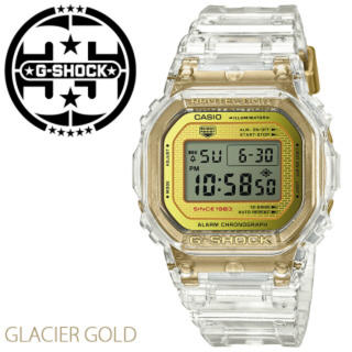 ジーショック(G-SHOCK)の新品 G-SHOCK 35周年記念限定 グレイシア ゴールド スケルトン(腕時計(デジタル))