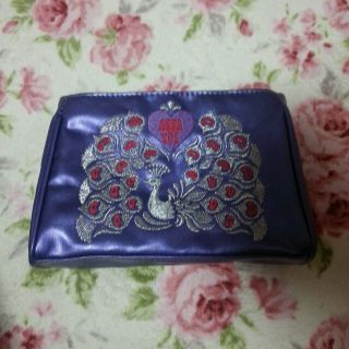 アナスイ(ANNA SUI)のANNA SUI♡孔雀刺繍ポーチ(ポーチ)