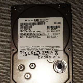 ヒタチ(日立)のhitachi ultrastar 1TB HDD 【中古】(PCパーツ)