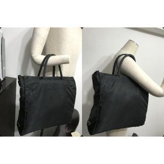 プラダ(PRADA)の●14万プラダ外ポケ４箇所Gカード有ビジネスバッグ黒ブリーフケース大き目●良好↑(ビジネスバッグ)