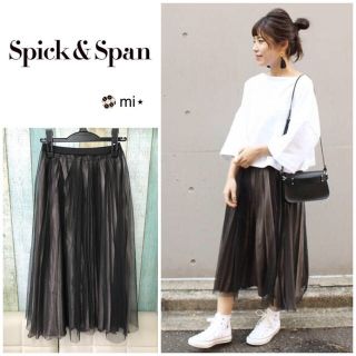 スピックアンドスパン(Spick & Span)の超美品❣️ Spick and Span 2WAYサテンプリーツスカート 38(ひざ丈スカート)