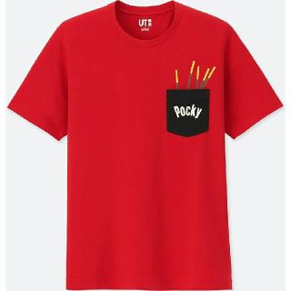 ユニクロ(UNIQLO)のUNIQLO ポッキーコラボ Tシャツ 男女 M(Tシャツ/カットソー(半袖/袖なし))