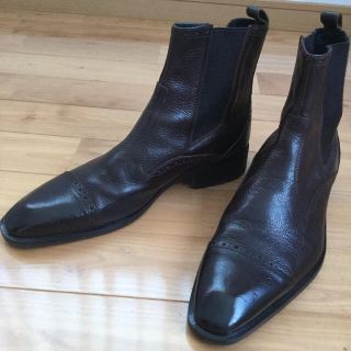 メンズメルローズ(MEN'S MELROSE)のサイドゴア ブーツ ブラウン ショートブーツ 27センチ メルローズ美品★値下げ(ブーツ)