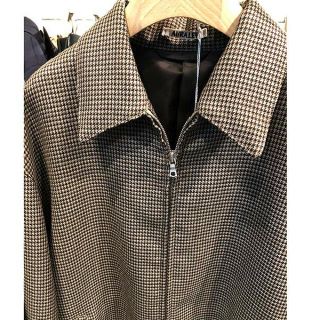 コモリ(COMOLI)のAURALEE DOUBLE FACE CHECK ZIP BLOUSON(ブルゾン)