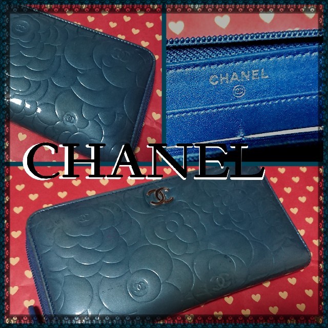 CHANEL(シャネル)のカメリア♥️CHANEL エナメル カメリア 長財布 レディースのファッション小物(財布)の商品写真