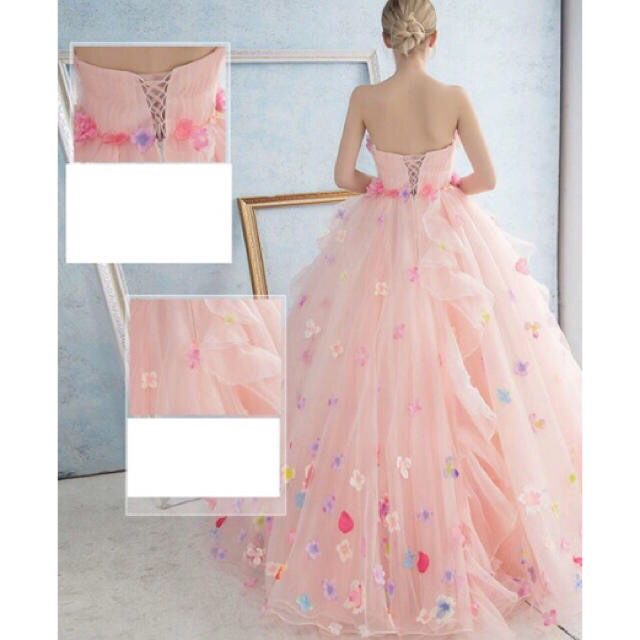 【なちゅみっきーさん専用】ウェディングドレス カラードレス&パニエセット レディースのフォーマル/ドレス(ウェディングドレス)の商品写真