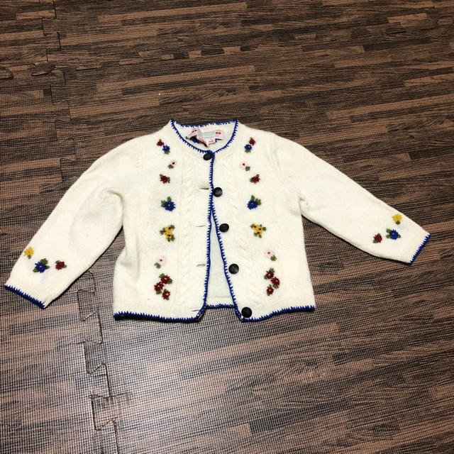 ベビー服(~85cm)ボンポワン 刺繍カーディガン 18m 8090