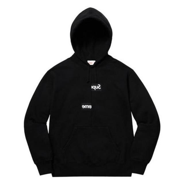 評価369！黒M Supreme Box Logo Hooded パーカー