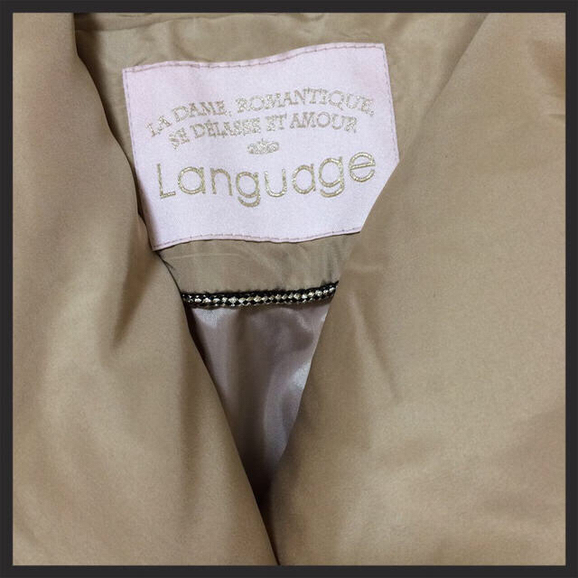 Language(ランゲージ)のLanguageタフタタックダウン♡ レディースのジャケット/アウター(ダウンコート)の商品写真