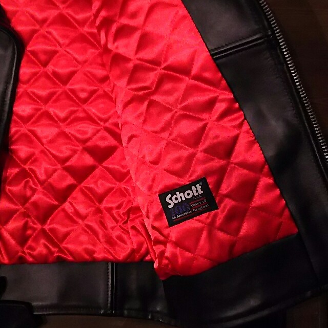 schott(ショット)のnobuさん専用 schott 100th ダブルライダース サイズ38 メンズのジャケット/アウター(レザージャケット)の商品写真