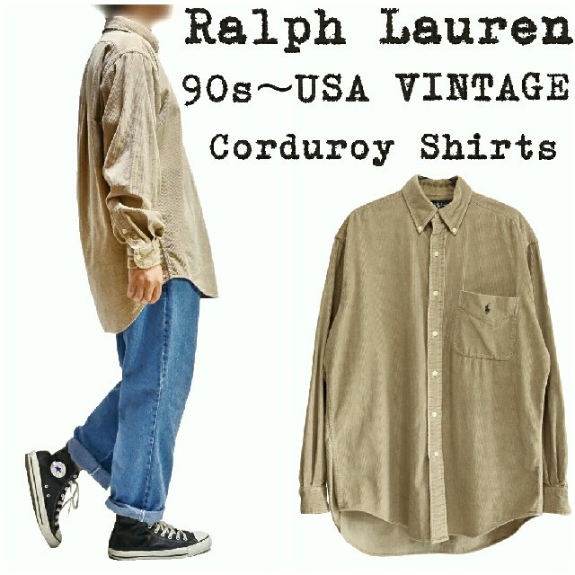 Ralph Lauren(ラルフローレン)の★美品★90s★Ralph Lauren★ラルフローレン★コーデュロイシャツ★ メンズのトップス(シャツ)の商品写真