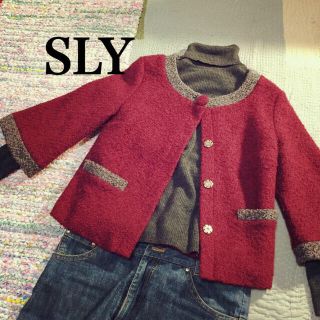 スライラング(SLY LANG)のSLY LANGノーカラーショートコート(ノーカラージャケット)