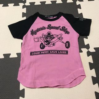 ヒステリックミニ(HYSTERIC MINI)のHYSTERIC  MINI -ラグランTシャツ- ブラック×ピンク(Tシャツ/カットソー)