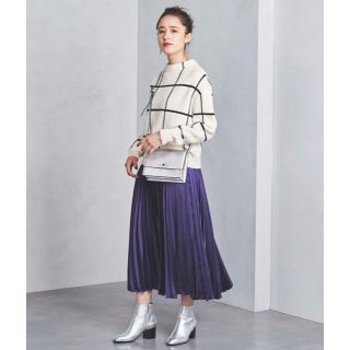 ユナイテッドアローズ(UNITED ARROWS)のユナイテッドアローズ サテン アコーディオン プリーツスカート(ロングスカート)